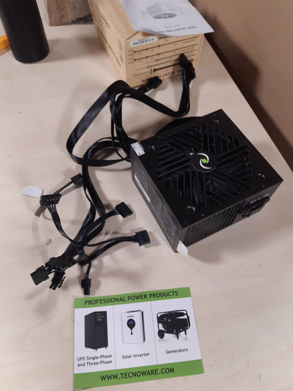 266580 - TECNOWARE Furnizim me energji Free Silent PRO 550W për PC, ventilator i qetë, lidhës PCI-E, CPU 4+4, SATA, Molex