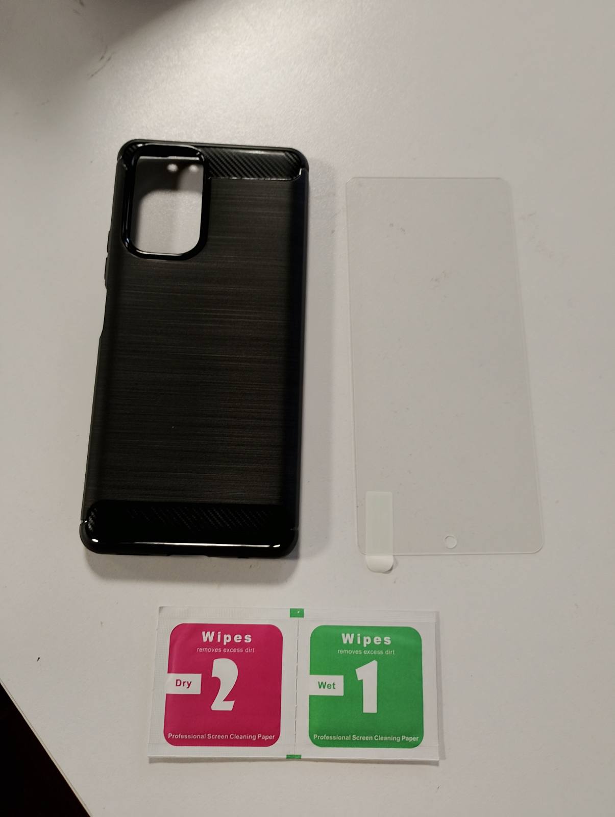 266766 - ASUWISH Mbrojtëse për Xiaomi Redmi Note 10 Pro/10 Pro Max, mbrojtës ekrani prej xhami dhe TPU të hollë, e zezë