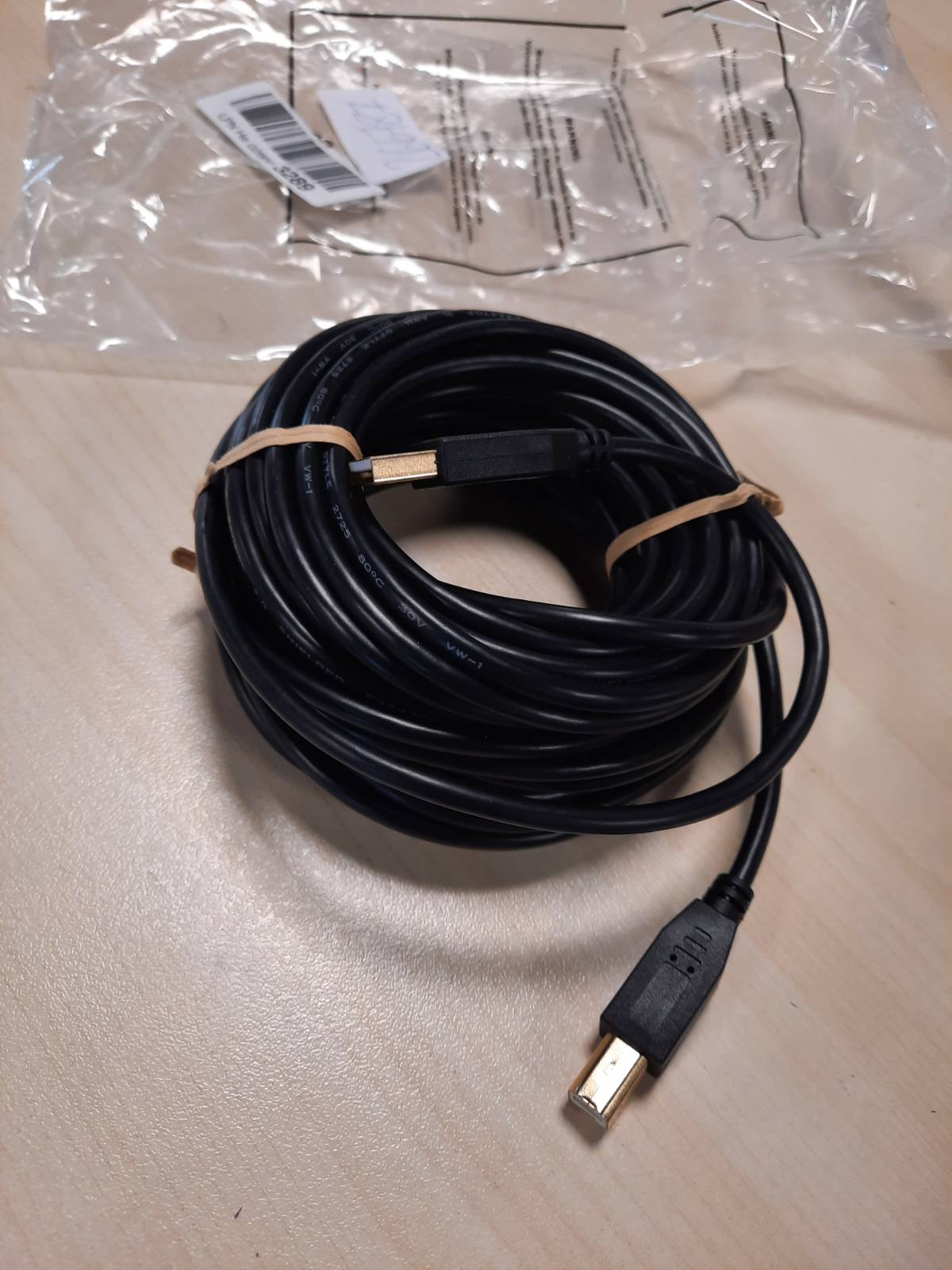 266787 - KABLLO USB 2.0 20801, MASHKULL TIP A NË MASHKULL TIP B, 10M E ZEZË