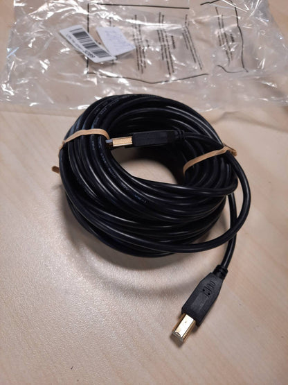 266787 - KABLLO USB 2.0 20801, MASHKULL TIP A NË MASHKULL TIP B, 10M E ZEZË