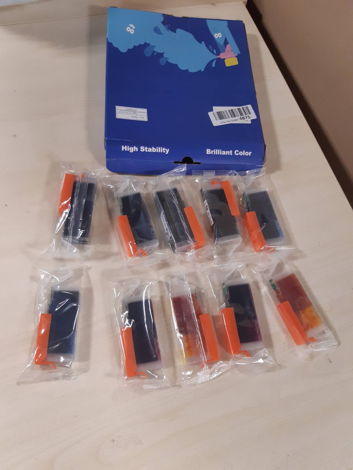 266894 - MEAGIIS - Fishekë boje PGI-580XXL CLI-581XXL për Canon 580 581 XXL, pako me 10 ngjyra për Canon Pixma TS705a TS9550 TR8550 TS6350a TS6350 TS9550a TS6351 TS6250 TS6150