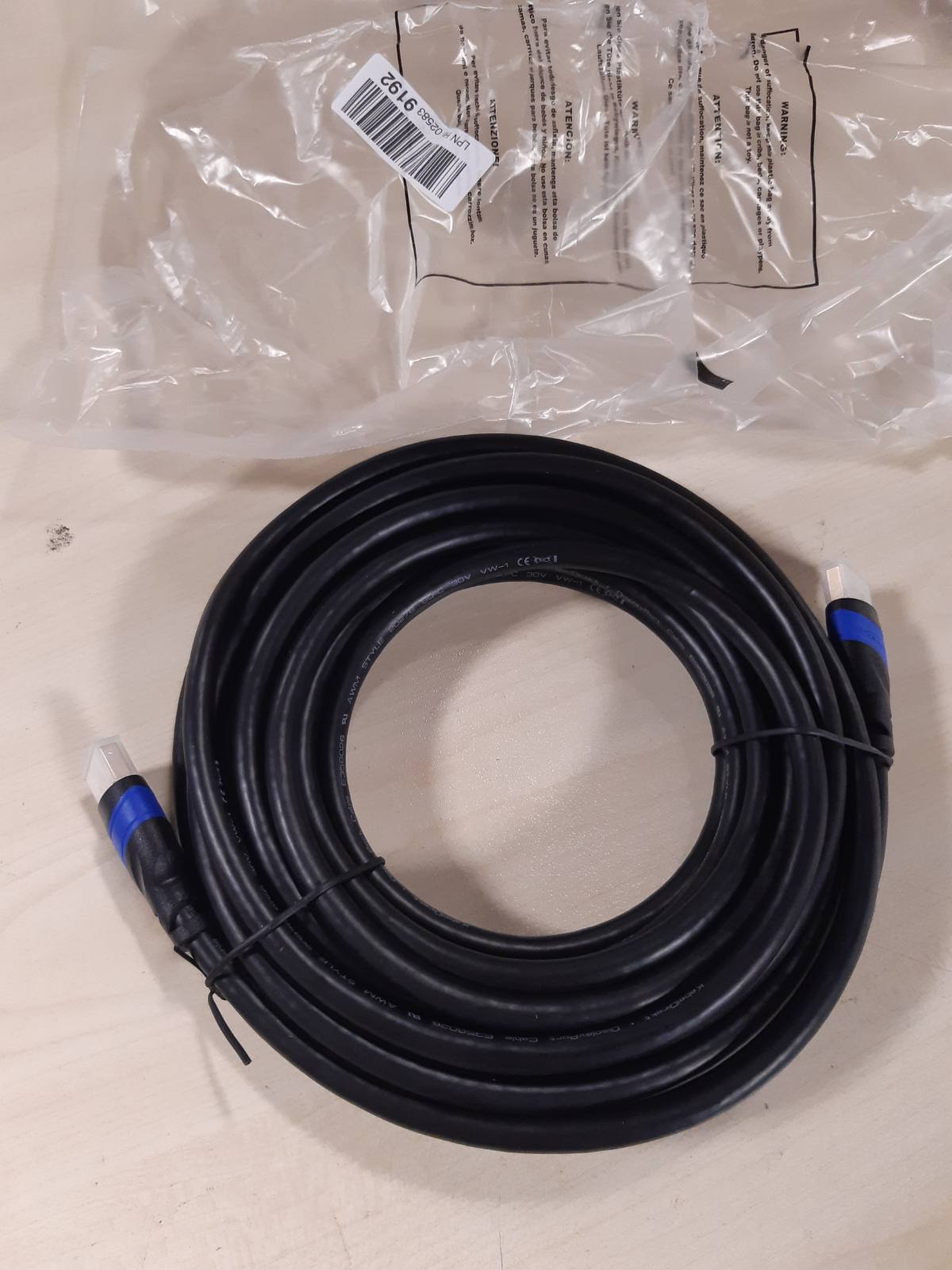 266903 - KABELDIREKT Kabllo 4K DisplayPort, 7.5 m, 4K@60Hz, 144Hz, Dolby Audio, e zezë