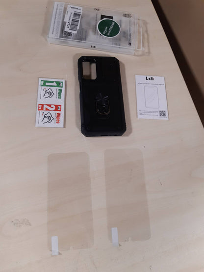 267353 - LE YI Mbrojtëse për Kamerën për Samsung Galaxy A25 5G, 2 Mbrojtëse Ekrani prej Xhami të Temperuar, Mbështetje Unaze Metalike, e zezë