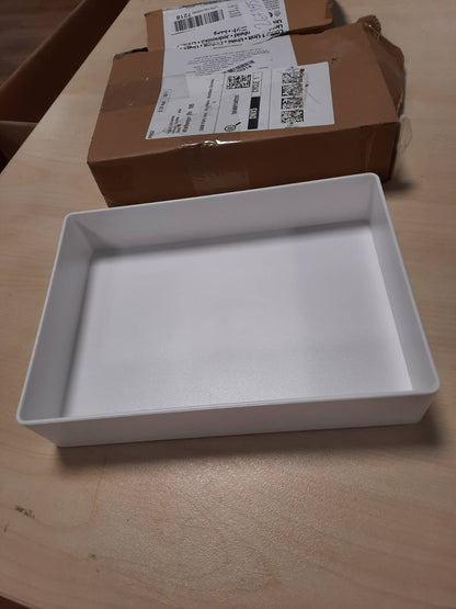 267395 - Amazon Basics Organizues Plastik Drejtkëndor, Tabaka Aksesorësh, 24 x 17 x 5 cm, i Bardhë