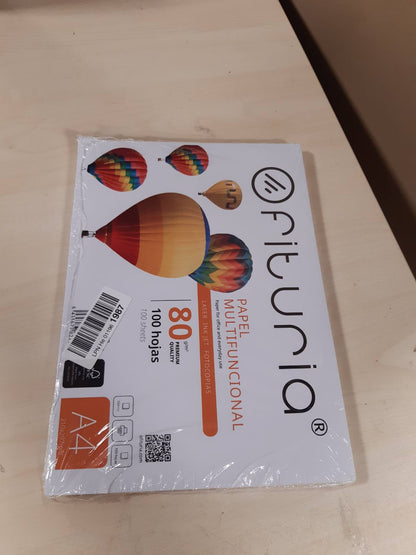 267419 - Pako Letre A4 80g, 100 Fletë, Letër Shumëfunksionale për Printerë, A4 210 x 297 mm, Ideale për Zyrë dhe Shtëpi
