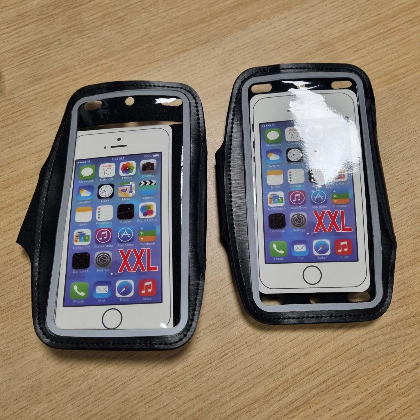 267501 - Rrip krahu sportiv me 2 pjesë, me xhep për kufje, rezistent ndaj ujit për të gjitha telefonat inteligjentë, për vrapues dhe palestër