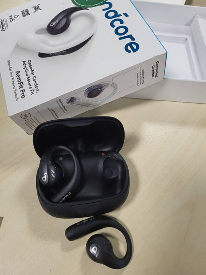 267609 - ANKER Kufje Soundcore AeroFit Pro me vesh të hapur, Jetëgjatësi baterie 46 orë, Tingull intensiv LDAC, Ultra të lehta, të rehatshme, dizajn ergonomik, Bluetooth 5.3, Rezistencë ndaj ujit IPX5, Aplikacion, Pa tel
