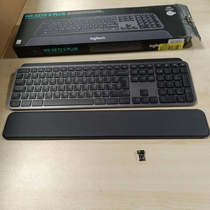 267676 - LOGITECH Tastierë pa tel MX Keys S, Profil i ulët, Shtypje precize dhe e qetë, Taste të programueshme, Ndriçim nga prapa, Bluetooth, USB-C, për PC, Linux, Chrome, Mac, QWERTY Ndërkombëtare SHBA - E zezë