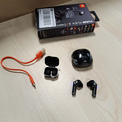267769 - JBL Tune Flex Ghost 2, Kufje pa tel Bluetooth në vesh me anulim zhurmash, kohë riprodhimi 48 orë, IP54, lidhje me shumë pika, dizajn ergonomik, Black Ghost