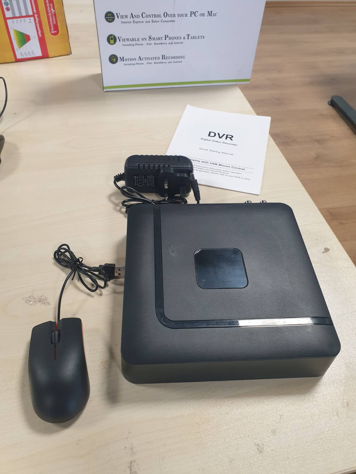 267859 - TOWODE Regjistrues DVR CCTV 4-KANALËSH me HDD 500G, mbikëqyrje shtëpiake hibride 6-në-1, detektim njerëzor me AI, aplikacion celular dhe telekomandë PC