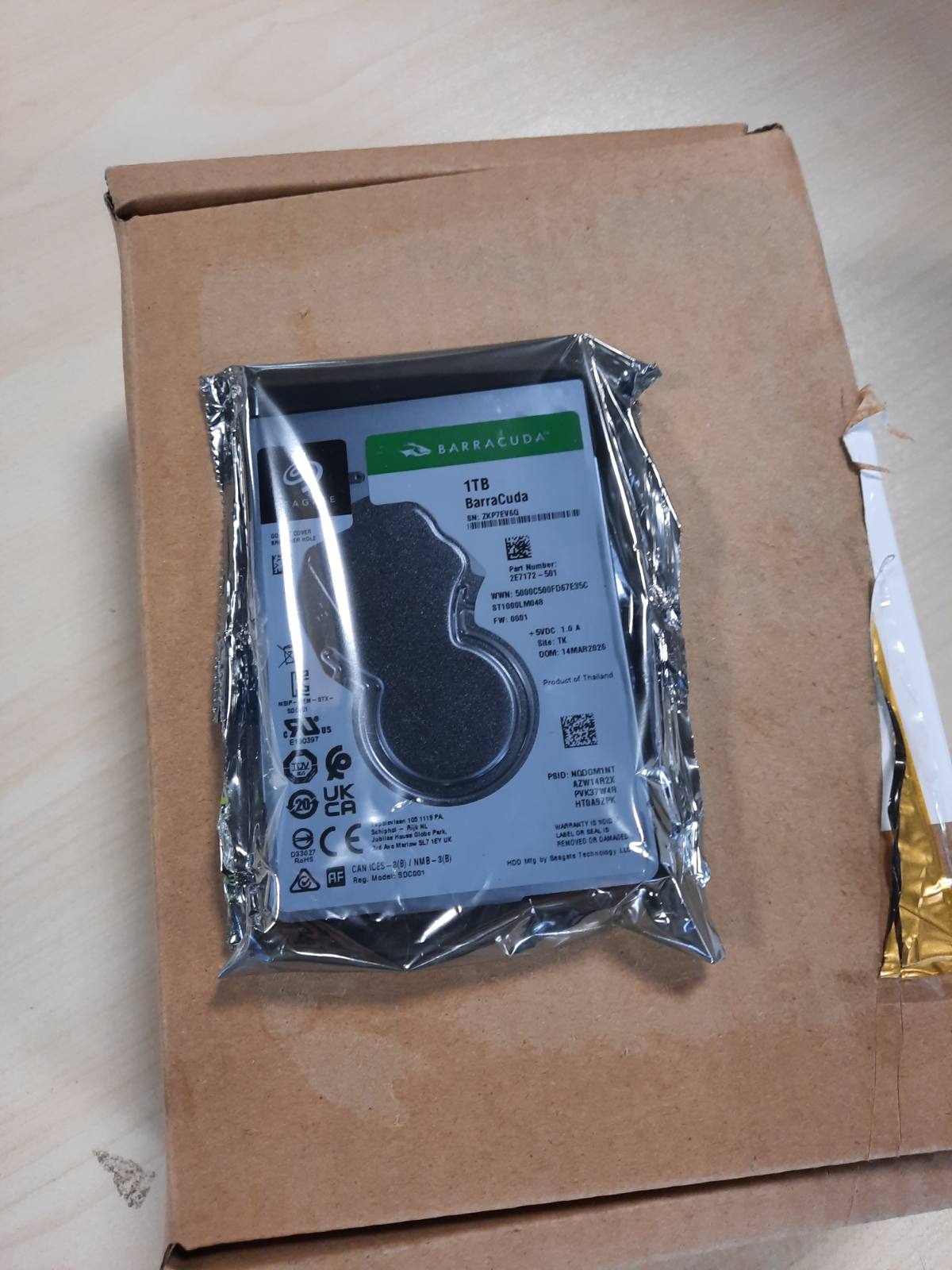 267878 - SEAGATE DISK BarraCuda 1TB, Disk i Brendshëm Hard Disk, 2.5", Për PC dhe Laptop, SATA 6 GB/s, 5400 RPM, 128 MB Cache, FFP (ST1000LM048)