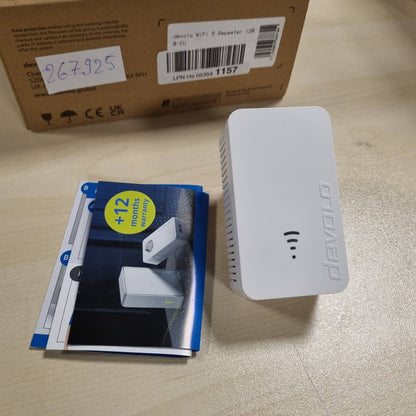 267925 - devolo WiFi 5 1200 Repeater, deri në 1200 Mbps, Amplifikator WiFi, Pikë Aksesi, Zgjerues WiFi, 1 Portë LAN, E Bardhë
