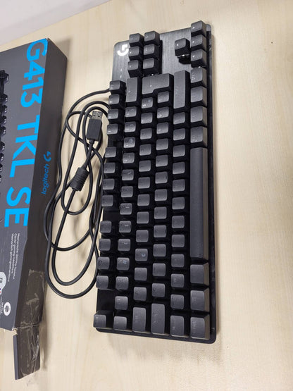 267975 - LOGITECH Tastiera Mekanike për Lojëra G G413 TKL SE, Ndriçim nga Prapa, Çelësa Mekanikë Taktikë, Anti-Ghosting, E Përputhshme me Windows dhe macOS, Tastiera Franceze AZERTY - E Zezë