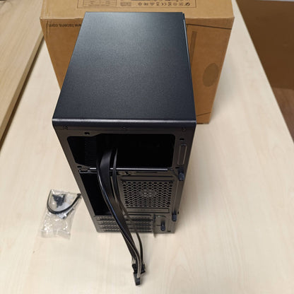 268147 - TACENS NOVAX - Kuti PC Micro-ATX Ultra-Kompakte, Dizajn i Plotë Metalik, 1x Ventilator 80 mm, Kuti Mini-Tower, e Zezë