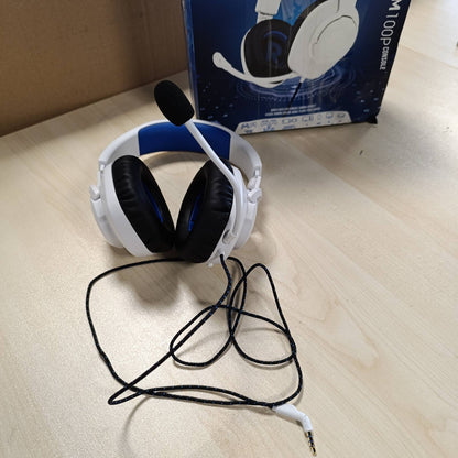 268165 - JBL Quantum 100P, Kufje për Lojëra me Tel, me Mikrofon të Lëvizshëm, Të Dizajnuara për PlayStation, Të Përputhshme me konsola të tjera, E Bardhë dhe Blu