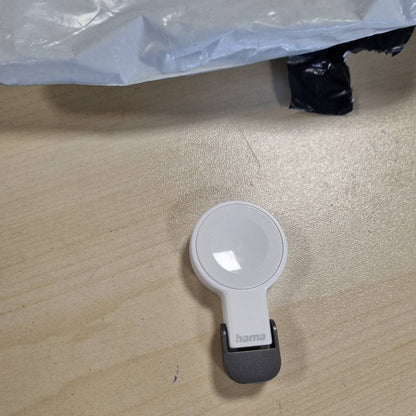 268258 - HAMA Karikues pa tel për orën Apple, i çertifikuar nga MFi, i përshtatshëm për të gjitha orët Apple, magnetik, stacion karikimi USB-C, me prekje të butë, karikim inteligjent, Ngjyrë e Bardhë