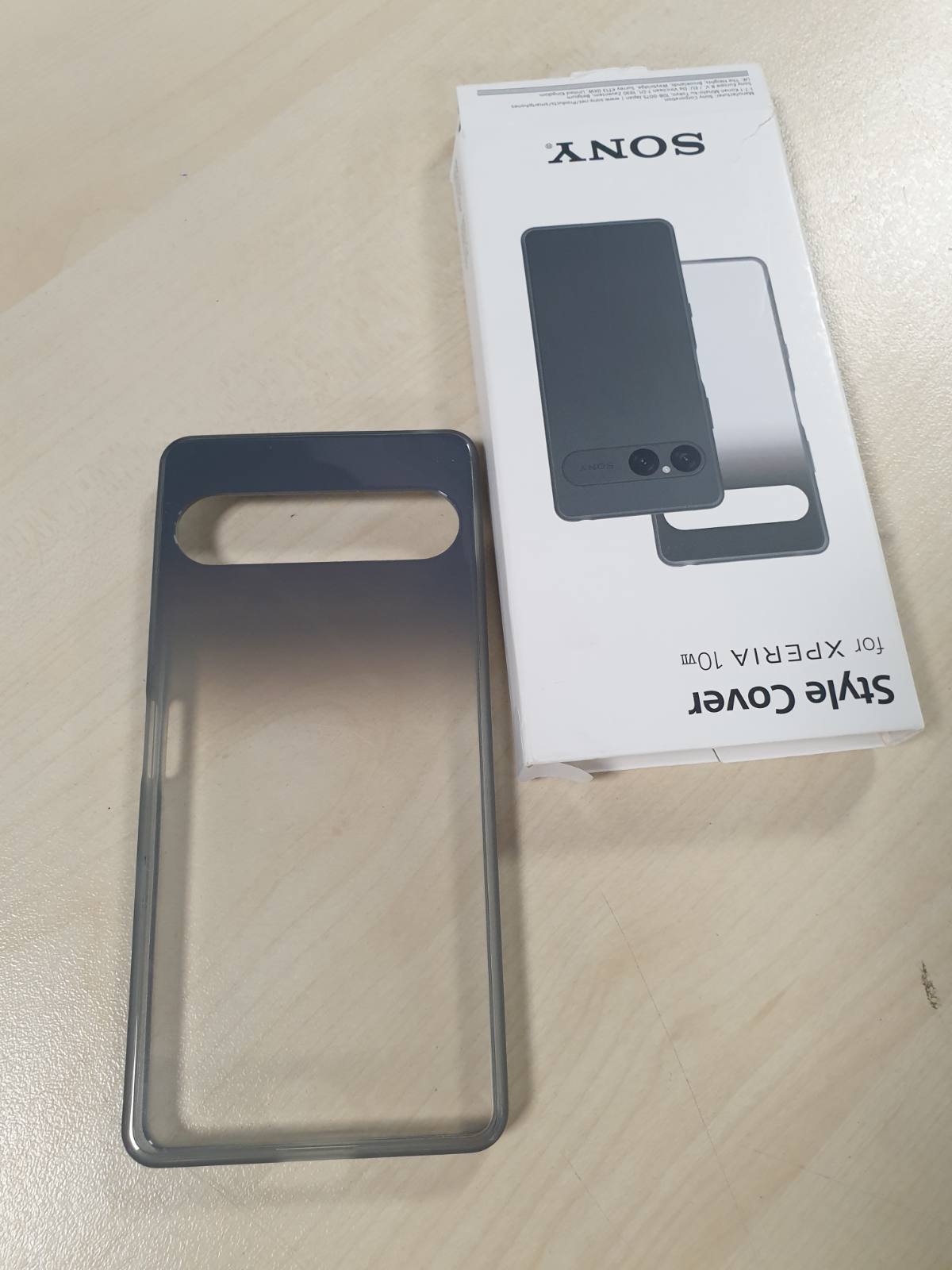 268263 - SONY Mbulesë elegante me mbështetëse për Xperia 10 VII, Ngjyrë e Zezë