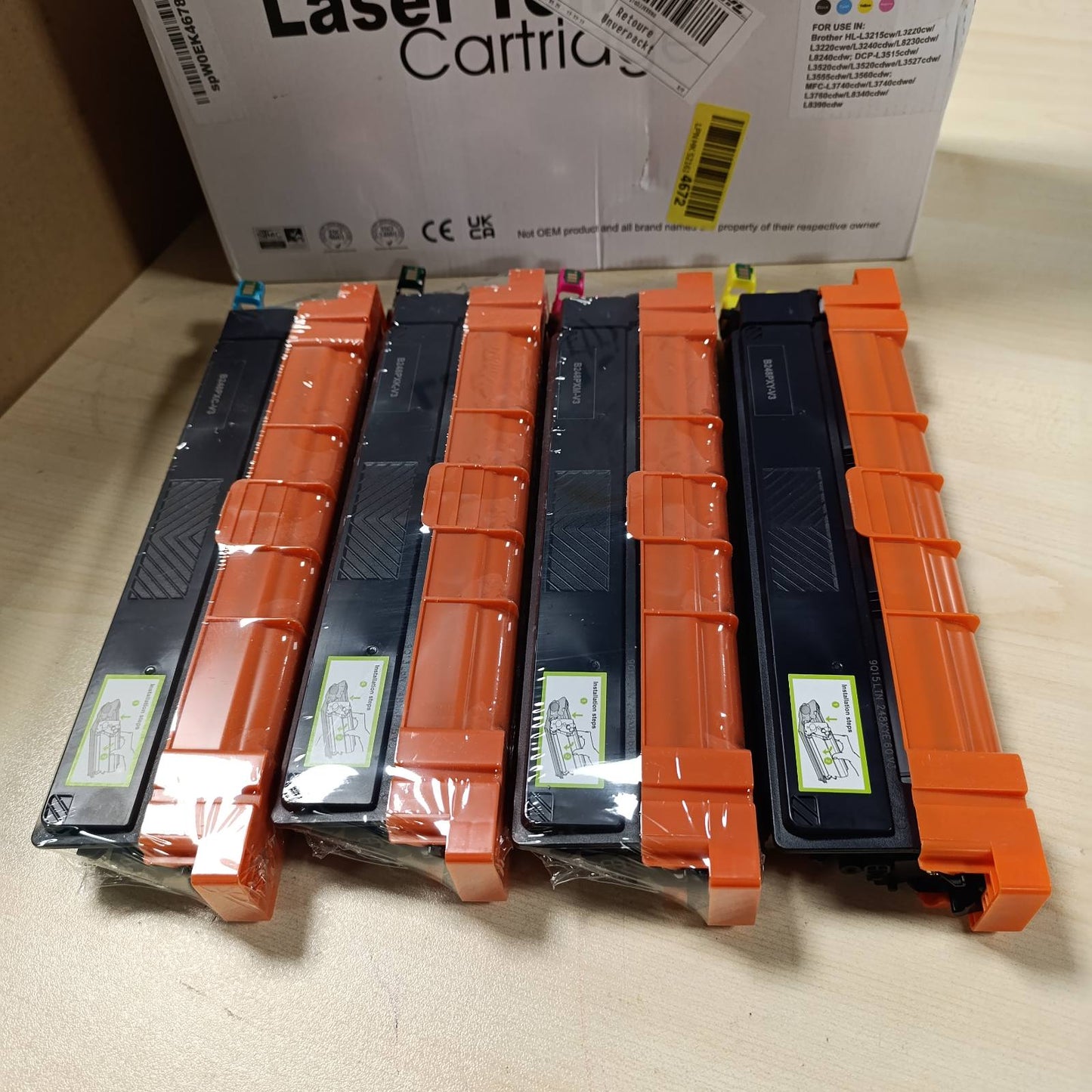 268314 - HOOKINK Pako me 4 Printera TN-248XL TN248XL TN248 TN-248CMYK TN-248VAL, e Përshtatshme me Tonerin Brother MFC-L3760CDW, DCP-L3560CDW, HL-L3240CDW, MFC-L3740CDWE, HL-L3220CW, DCP-L3520CDW, MFC-L8390CDW