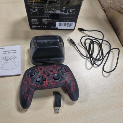 268482 - COGUYTECH Kontrollues për PC me Stacion Karikimi, i pajtueshëm me Windows/Switch/Android/iOS, Gamepad Bluetooth, Joystick me Shkelësa Hall