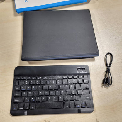 268491 - LIELAX Mbulesë tastiere për iPad A16 Gjenerata e 11-të 2025/Gjenerata e 10-të 2022 (11/11 inç), Mbulesë e shkëputshme me mbajtëse stilolapsi, e zezë