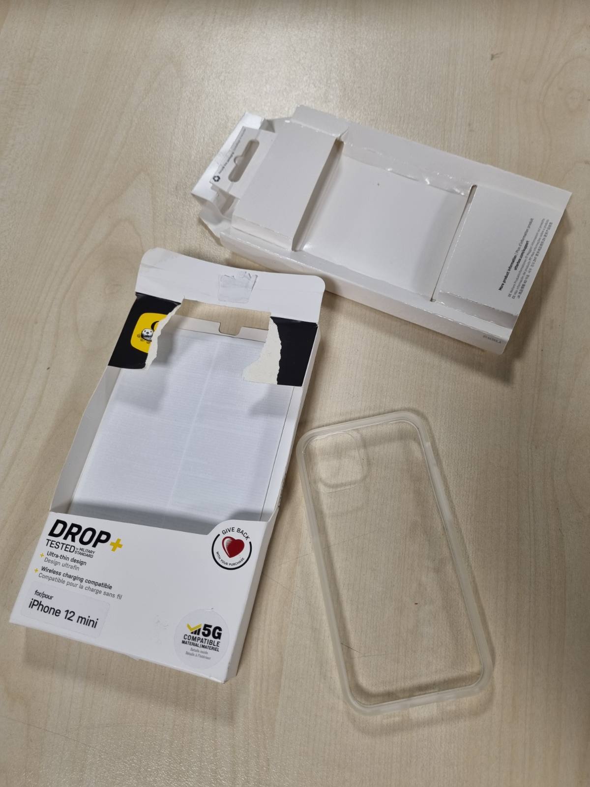 268518 - OTTERBOX Mbështjellëse React Series për iPhone 12 mini, rezistente ndaj goditjeve, ultra e hollë, transparente