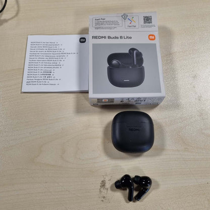 268601 - XIAOMI REDMI KUFJE BLUETOOTH BUDS 8 LITE - True Wireless, Anulim Aktiv i Zhurmës 42dB, Altoparlant 12.4 mm, Jetëgjatësi Baterie deri në 36 orë, Bluetooth 5.4, E Zezë