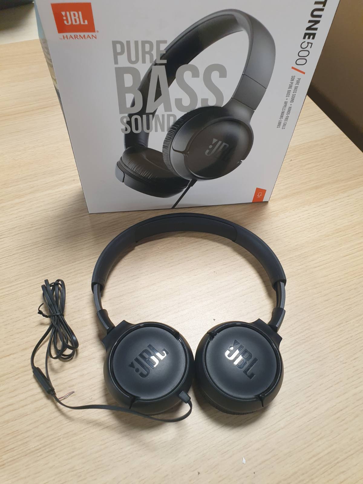 268631 - JBL T500BLK, Kufje me tela, kabllo të sheshtë kundër ngatërrimit