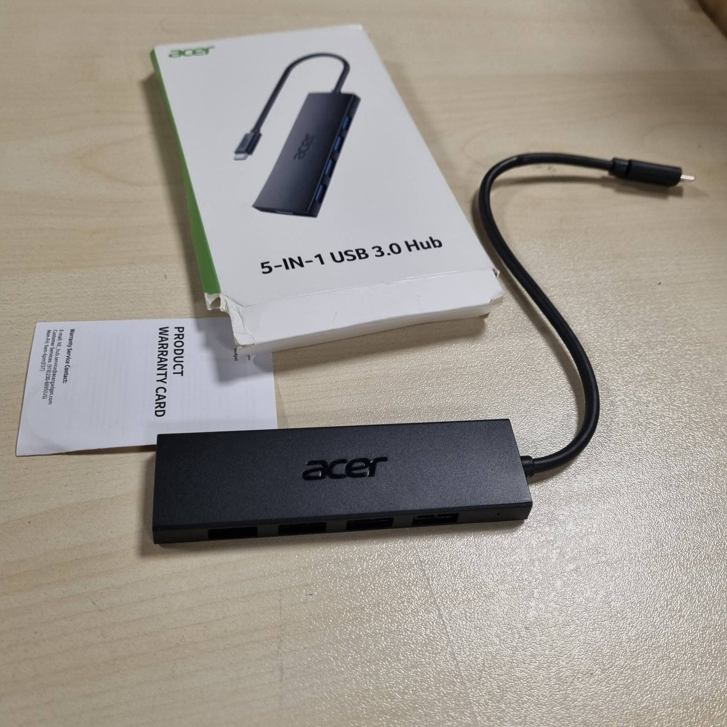 269046 - ACER Hub USB C me 4 Porta USB 3.0, 21 cm, për iPhone 15 Plus ProMax, MacBook Pro Air 2023, iPad Pro Air, Galaxy S24