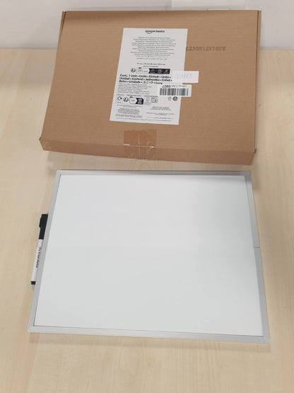 269163 - AMAZON BASICS Tabelë magnetike e fshirë në mënyrë të thatë me kornizë alumini, 28cm x 36cm, për montim në mur vetëngjitës, për shtëpi, zyrë, shkollë