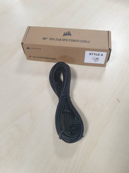 269167 - CORSAIR Kabllo Energjie për GPU 90° 12V-2x6, për Kartat Grafike NVIDIA GeForce RTX, Lidhje e Lehtë, Ultra Fleksibël, Mbrojtje Termike - Stili A
