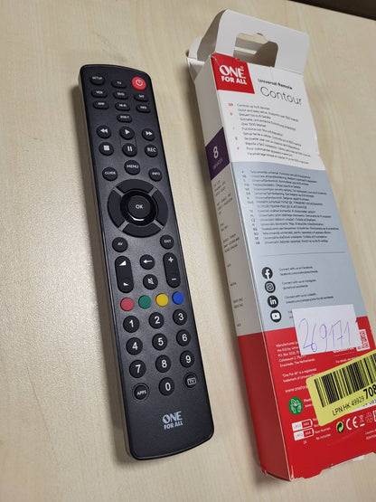 269171 - ONE FOR ALL Telekomandë Universale URC1280 Contour 8 IR, e Zezë