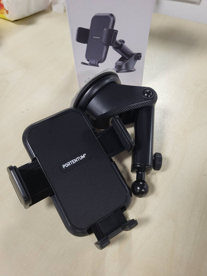 269299 - Mbajtëse Telefoni për Makinë PORTENTUM me Kupë Thithëse, Rrotullim 360°, për Telefonat 4–7.5"
