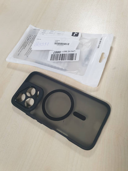 269351 - EFFCOTUO Mbrojtëse magnetike për Honor 400 Lite me MagSafe, Silikon i butë rezistent ndaj rënieve + Mbrojtëse akrilike e mbuluar me akull, Mbrojtëse e pasme mat transparente, Mbrojtëse e hollë rezistente ndaj goditjeve - e zezë