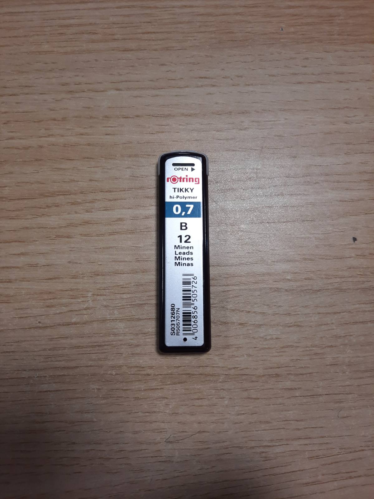 269353 - ROTRING Hi-Polymer - Maja të rimbushshme për lapsa mekanikë të imët B, 0.70 mm, 12 maja