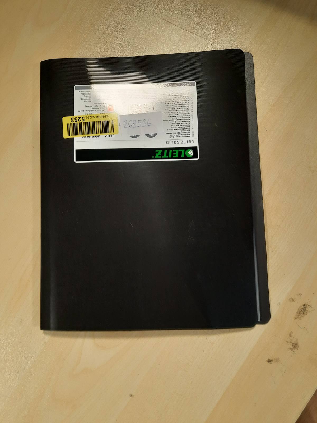 269536 - LEITZ 45651095 Libër Ekrani i Ngurtë PP A4, i Zi, 40 Mbështjellës