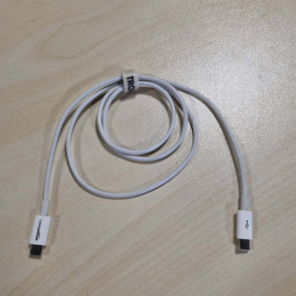 269548 - AMAZON BASICS Kabllo karikimi të shpejtë USB-C në USB-C, shpejtësi 480 Mbps, i çertifikuar USB-IF, 0.9 m, i bardhë