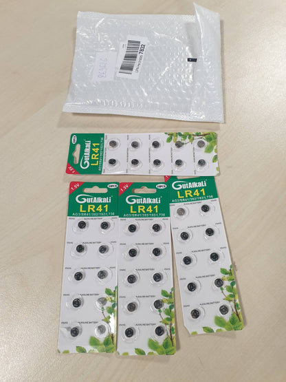 269626 - GUTALKALI 40 copë Bateri Alkaline AG3 LR41 1.5V për Qeliza Butoni, Qeliza Butoni pa Merkur
