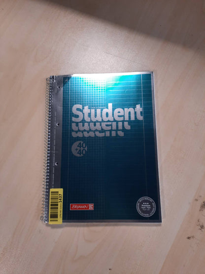 269651 - BRUNNEN Collegeblock Premium Student 'DUO', A4, me katrorë/vijëzim, 80 fletë, benzinë
