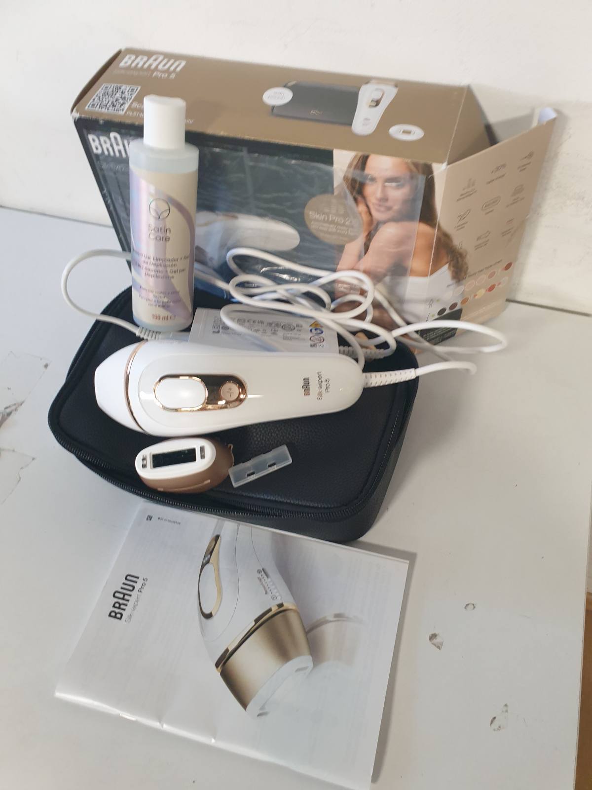 271003 - BRAUN Depilator me dritë pulsuese Silk Expert Pro 5, Alternativë ndaj depilimit me lazer, me kuti, 2 koka, PL5140