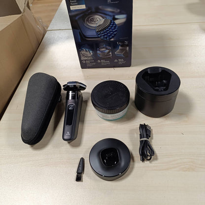 271032 - PHILIPS Seria e rrojës 7000, Makinë rroje elektrike për meshkuj, për flokë të lagur dhe të thatë, Modeli S7886/55, me bazë karikimi dhe çantë udhëtimi