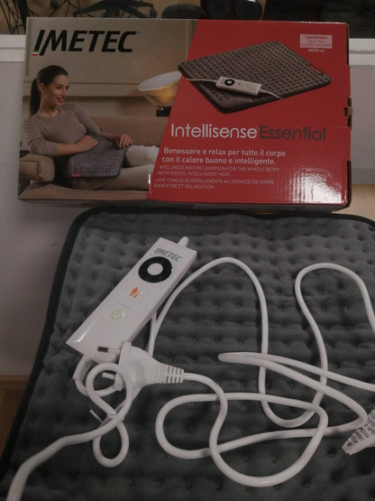 271248 - IMETEC Intellisense Essential, jastëk ngrohës shumëpërdorimësh, 40x35 cm, pëlhurë hipoalergjike, 5 temperatura, siguri me bllok elektro, lahet në lavatrice