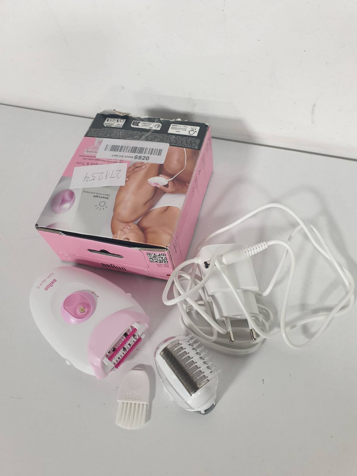 271254 - BRAUN Depilator elektrik Silk-Épil 3, model 3-031, me kabllo, lëkurë e lëmuar për javë të tëra, me kokë rroje dhe kapak prerës, rozë