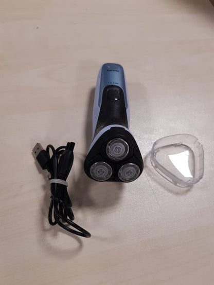 271256 - PHILIPS Rrojtore elektrike 3000x X3053/00, për burra, për flokë të lagur dhe të thatë, ngjyrë blu qielli, teknologji SkinProtect, prerëse që hapet, rrojë ergonomike