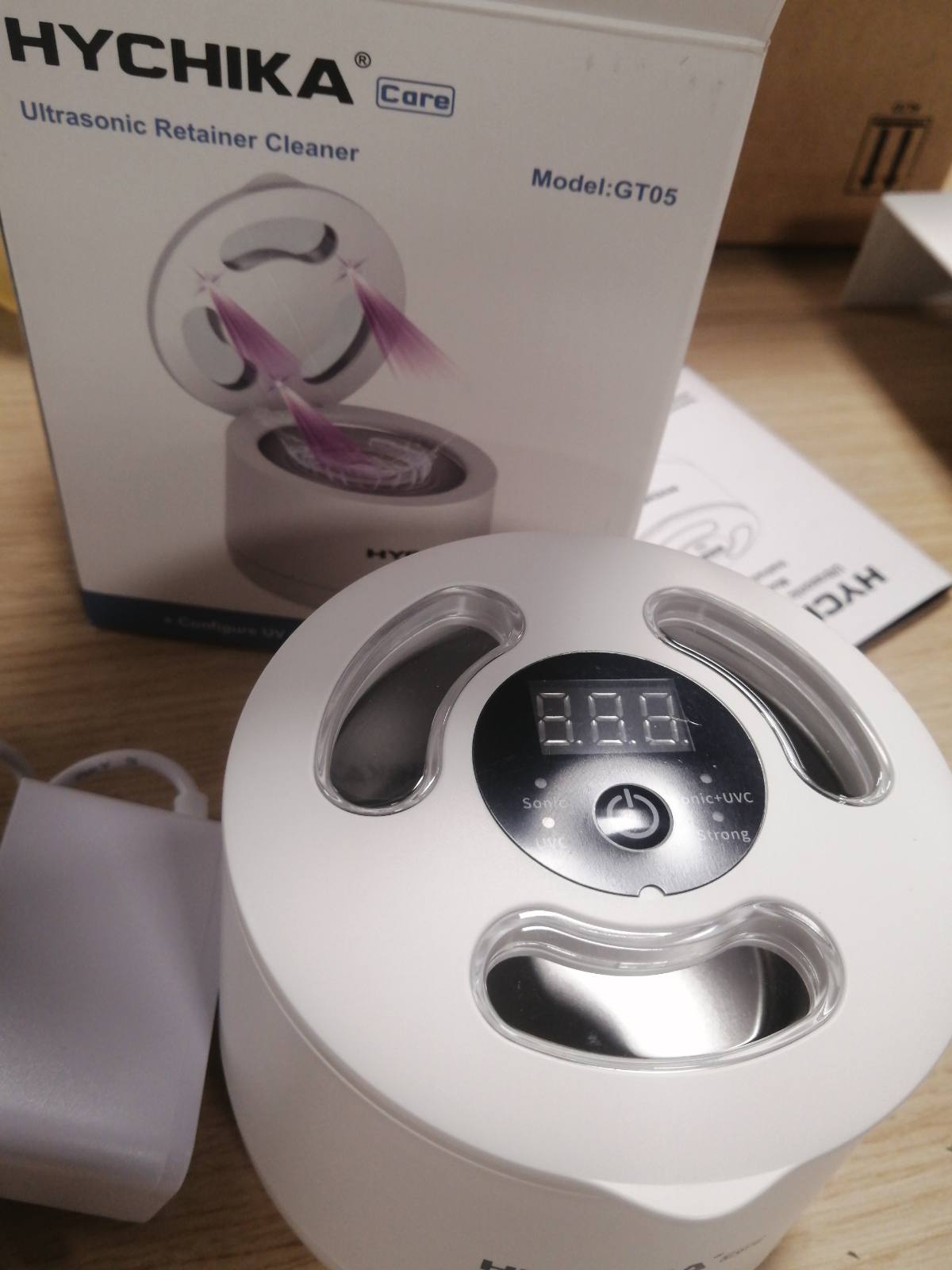 271296 - Pastrues ultrasonik me sterilizim UV, frekuencë të lartë 45kHz, 4 mënyra, ekran dixhital HD, 200 ml, për pajisje dentare, mbajtëse, mbrojtëse nate etj., i bardhë