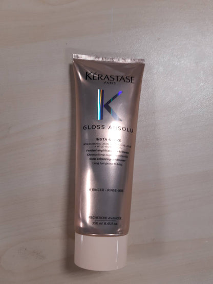 271414 - Kérastase Balsam Gloss Absolu për flokë të çrregullt, 250 ml, me acid glikolik, acid hialuronik dhe vaj trëndafili të egër