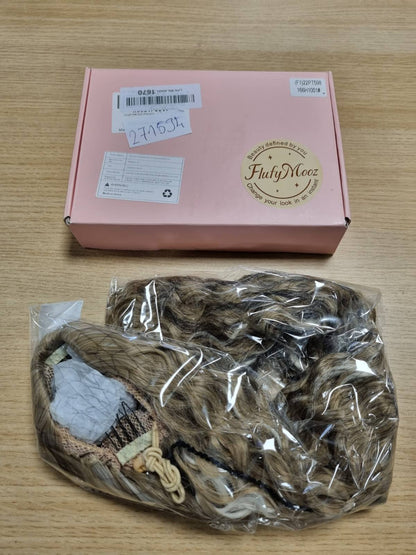 271534 - FLUFYMOOC 22" Zgjatje bisht kali bohem me kordon, Flokë kaçurrela sintetikë natyralë për femra