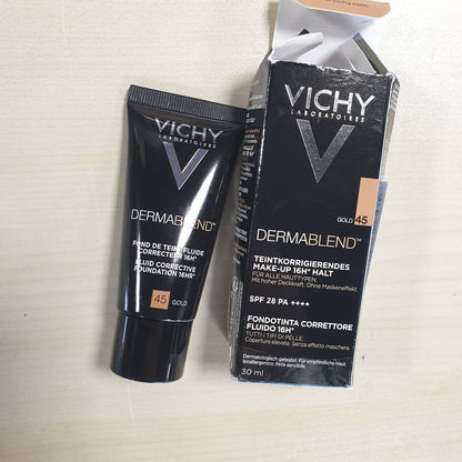 271686 - VICHY Fondatinë Korrektuese Dermablend Fluid, Mbulim i Lartë, Mbajtje 16 Orë, Nuanca: 45, 30 ml