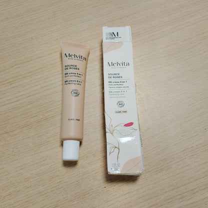 271723 - MELVITA - Krem BB i lehtë hidratues dhe mbrojtës - Source de Roses, 40ml, Teksturë e lehtë