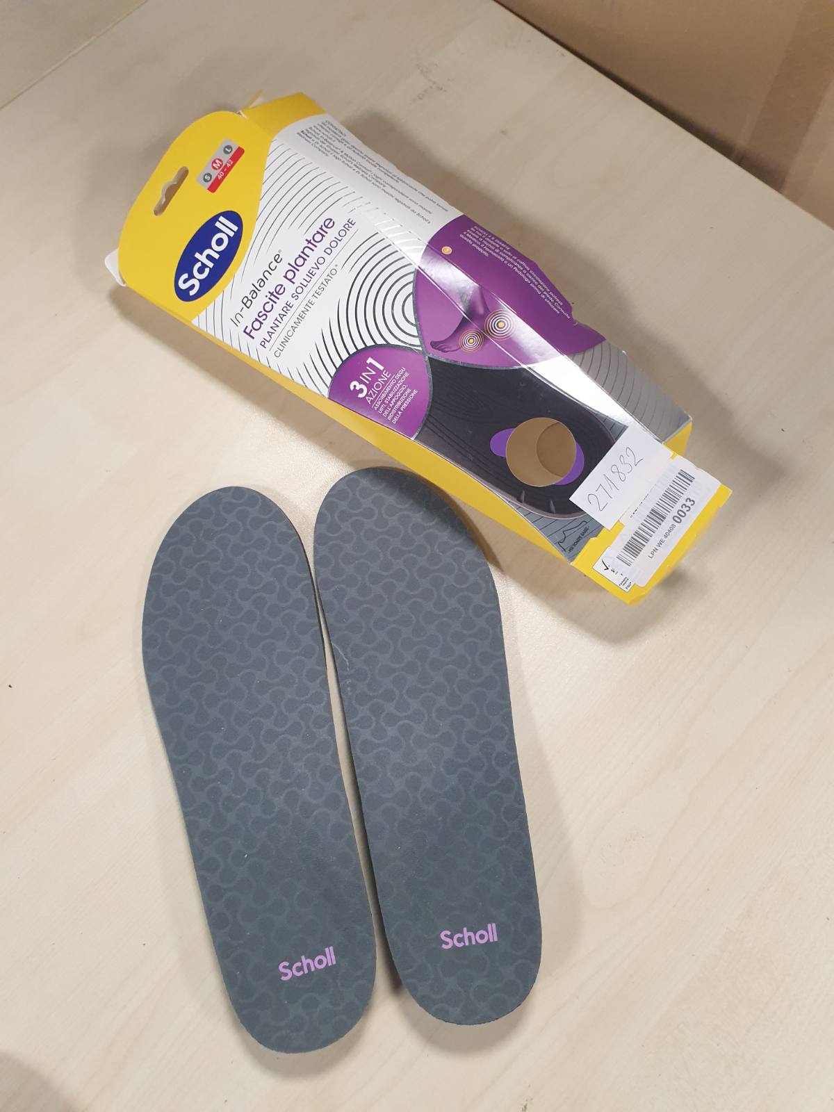 271832 - DR. SCHOLL'S Shtrata In-Balance Plantar Fasciitis, Madhësia M (40-42), 1 Palë, Burra dhe Gra