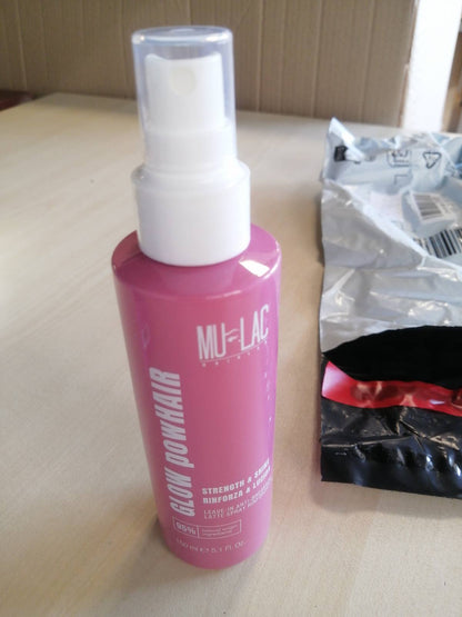 271963 - MULAC Glow Powhair, Qumësht Sprej Forcues Kundër Thyerjes, pa shpëlarje, 150 ml